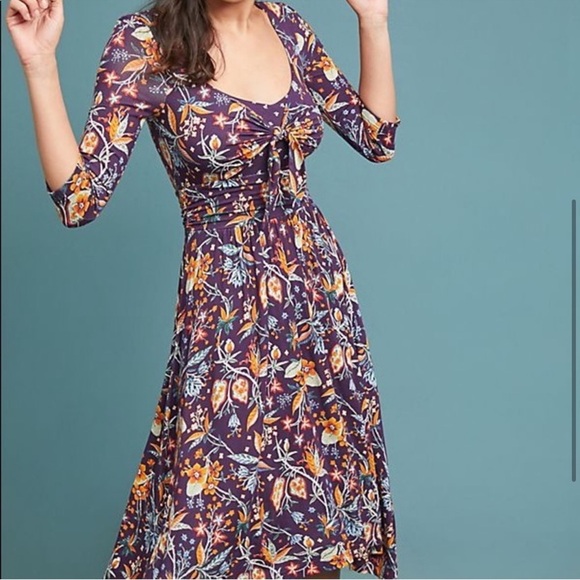 NWT Maeve Beloved Floral Dress Anthropologie Large - Picture 4 of 9